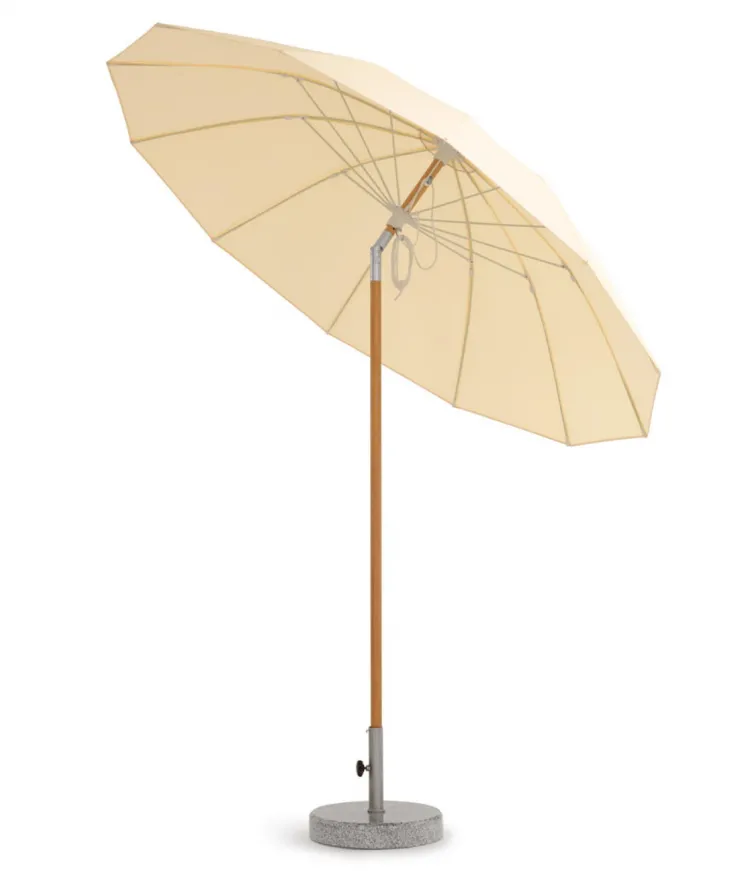 Sonnenschirm Weishupl Pagoden Schirm mit Knick Holzgestell Acryl GEDECKT